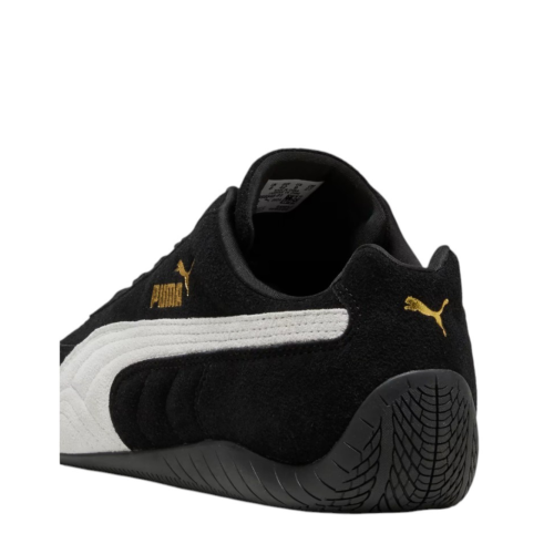 Puma Black Suede Low-Profile Sneakers. 
