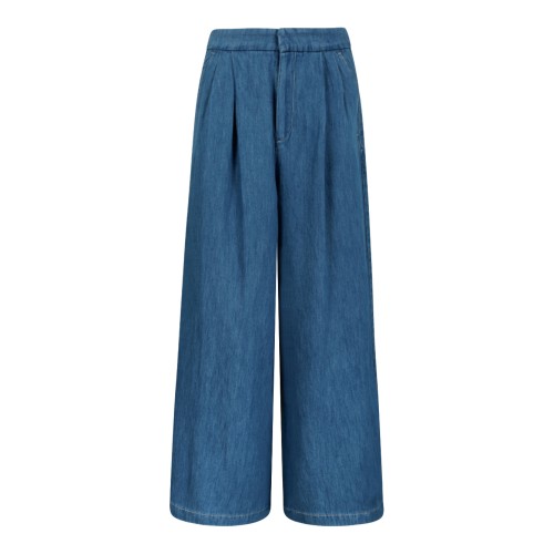 Max Mara Blue Wide-Leg Denim Culottes.