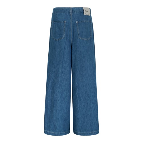 Max Mara Blue Wide-Leg Denim Culottes.