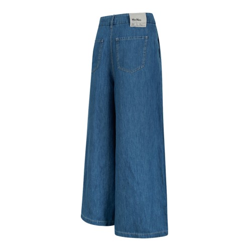 Max Mara Blue Wide-Leg Denim Culottes.