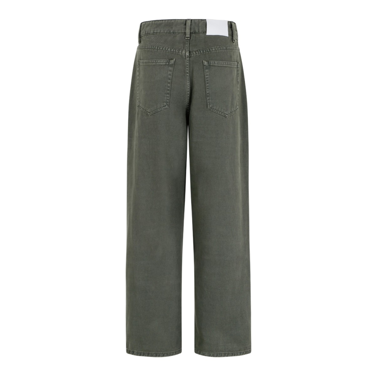 Douuod Green Straight-Leg Cotton Trousers.