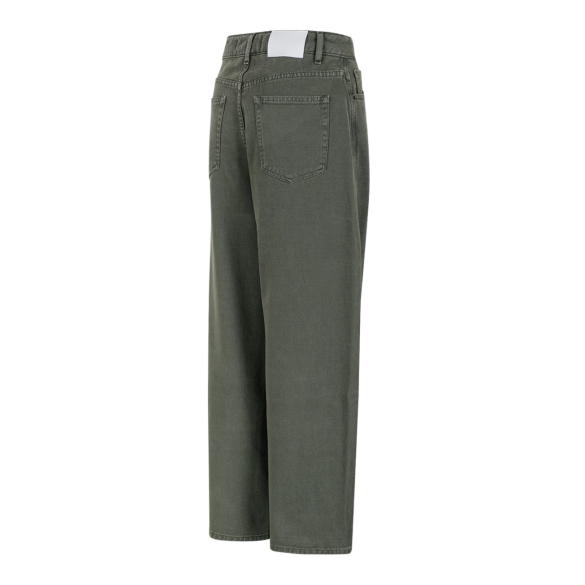 Douuod Green Straight-Leg Cotton Trousers.
