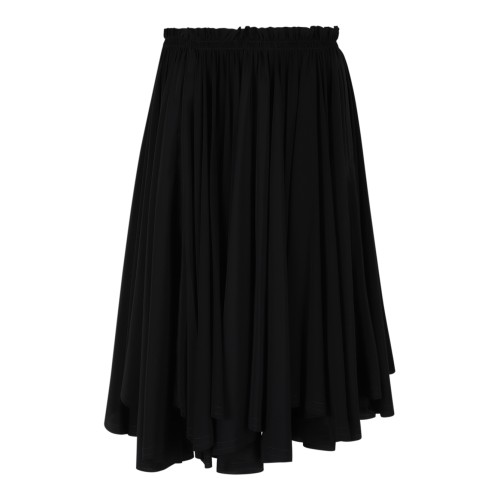 Ami Paris Black Pleated Midi Skirt.