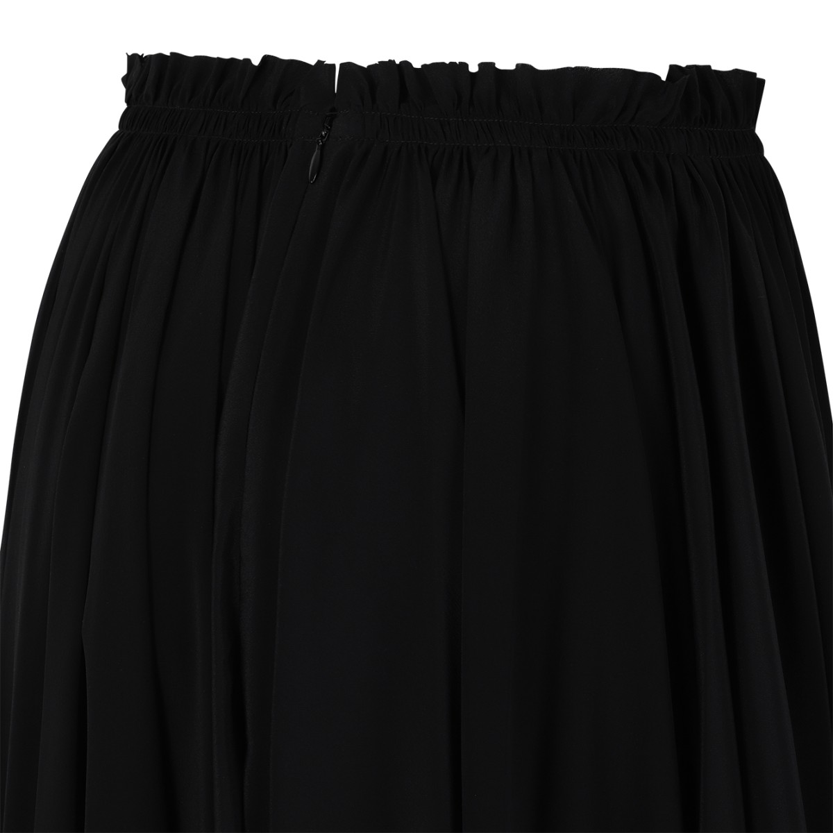 Ami Paris Black Pleated Midi Skirt.
