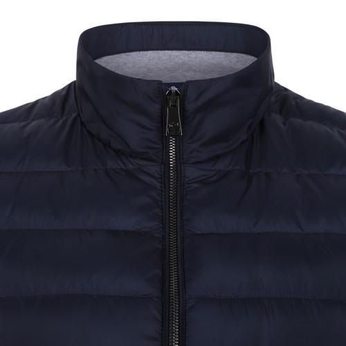 Paul & Shark Navy Blue Quilted Down Vest.