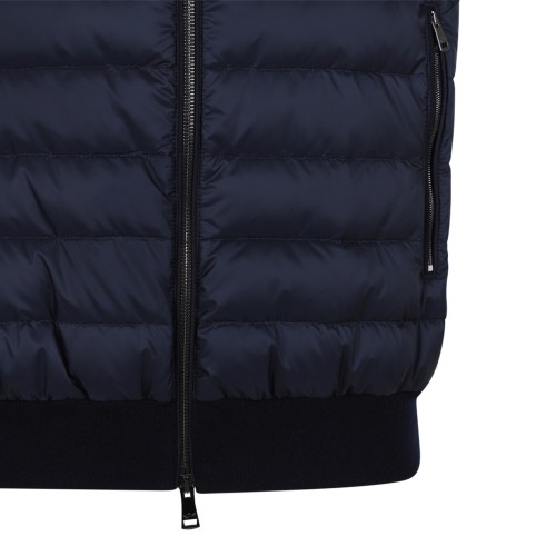 Paul & Shark Navy Blue Quilted Down Vest.