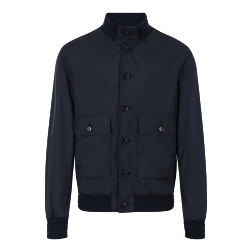 Paul & Shark Navy Blue Lightweight Bomber Jacket.