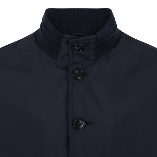 Paul & Shark Navy Blue Lightweight Bomber Jacket.