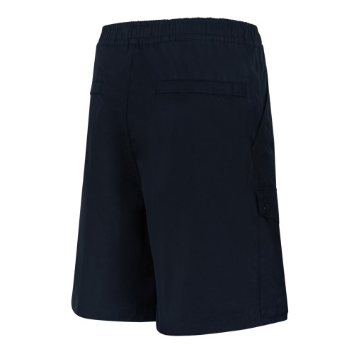 Stone Island Navy Blue Cotton Cargo Shorts.