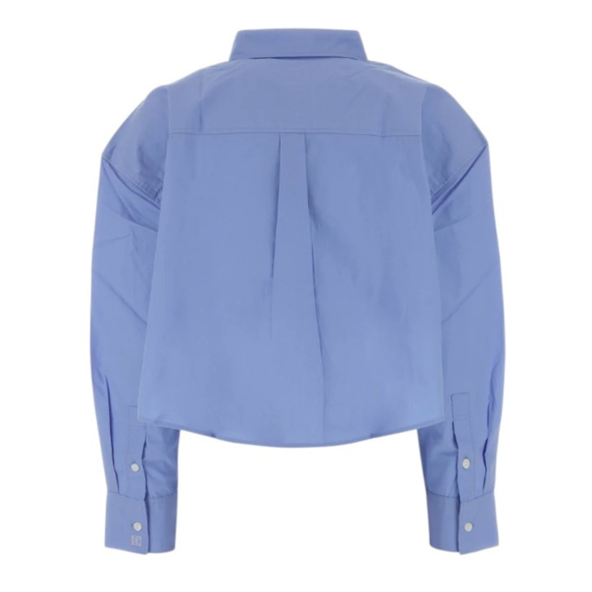 Calvin Klein Light Blue Cropped Cotton Shirt.  