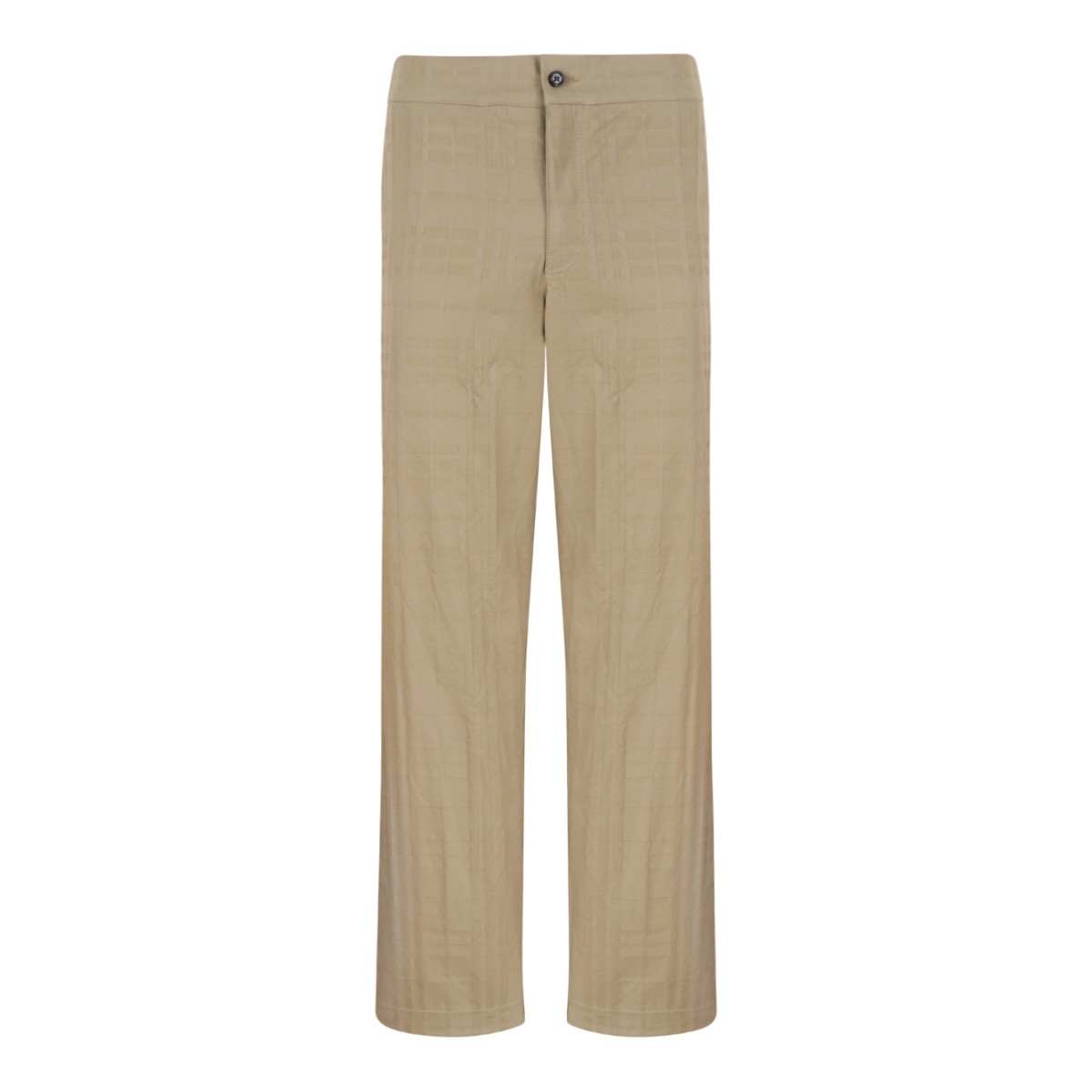 Burberry Beige Tailored Wool Trousers.