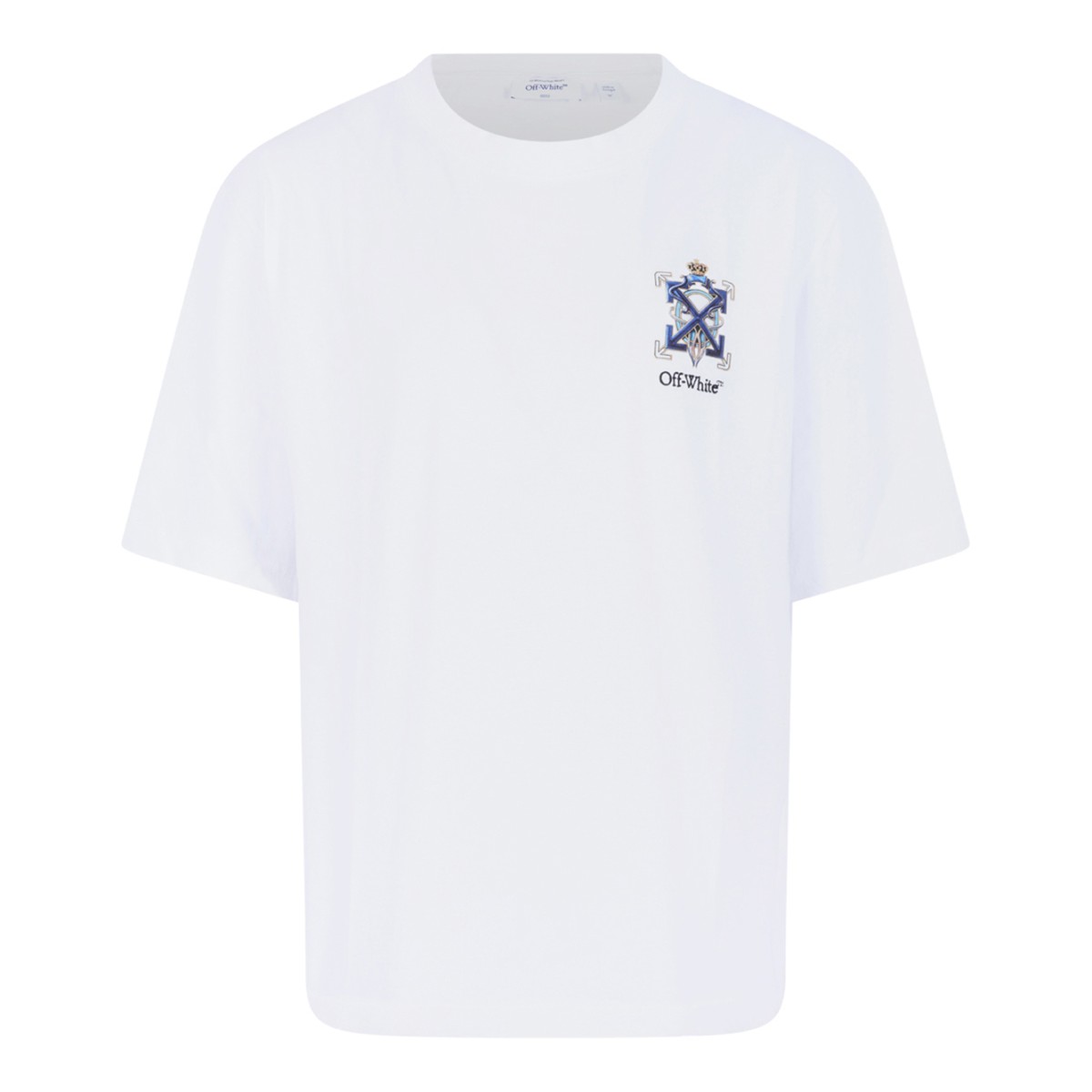 Off-White White Cotton Logo T-Shirt.