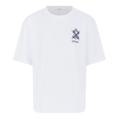 Off-White White Cotton Logo T-Shirt.