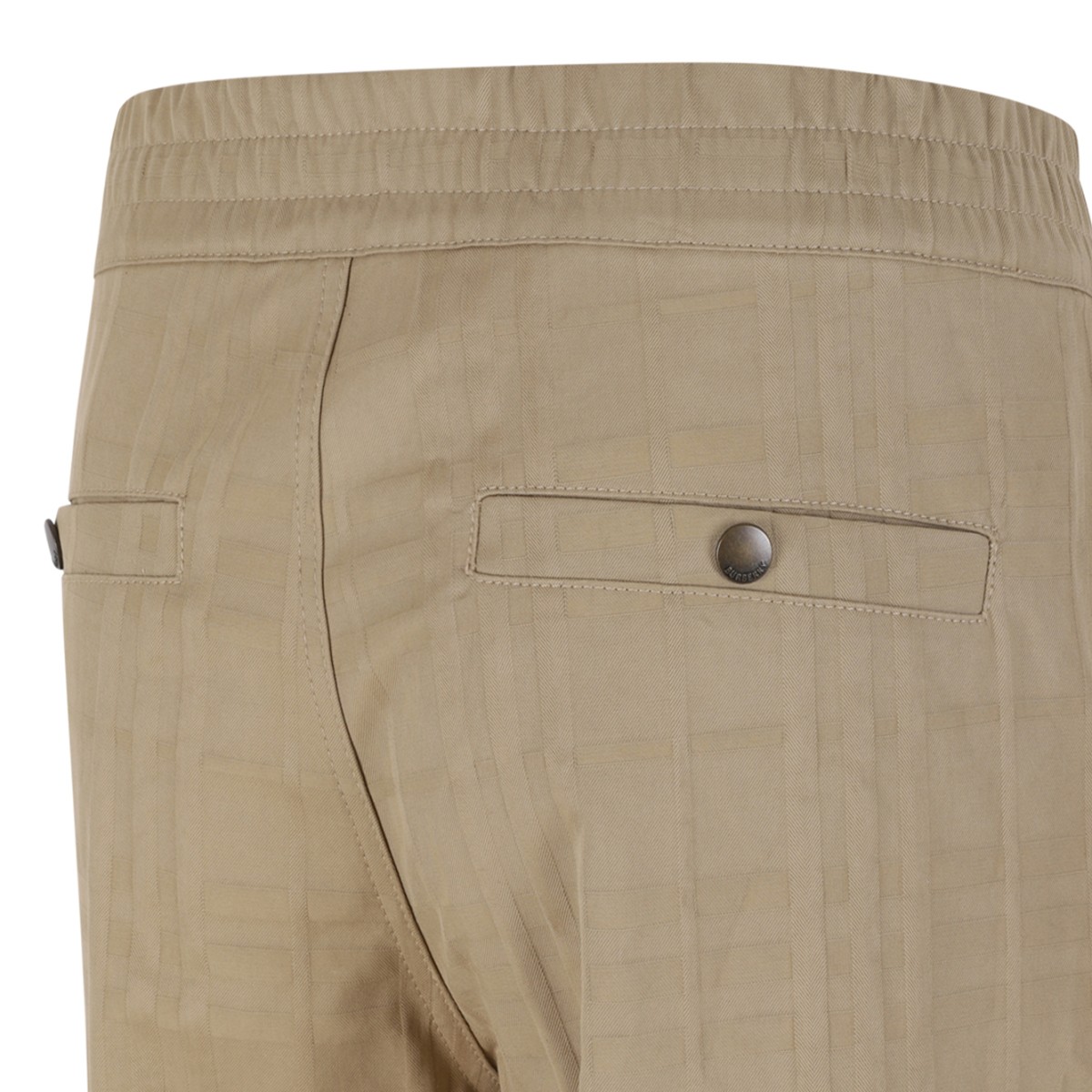 Burberry Beige Tailored Wool Trousers.