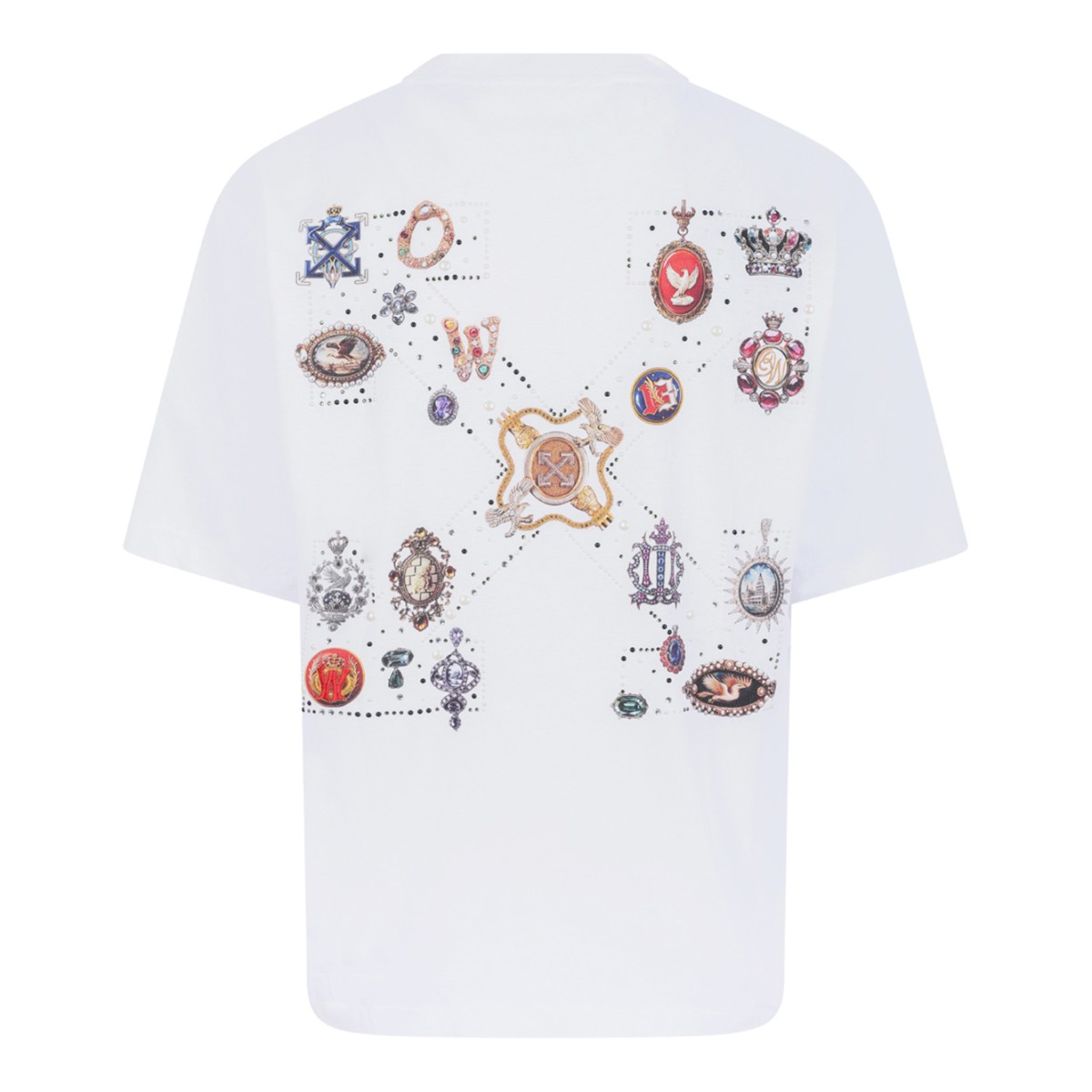 Off-White White Cotton Logo T-Shirt.
