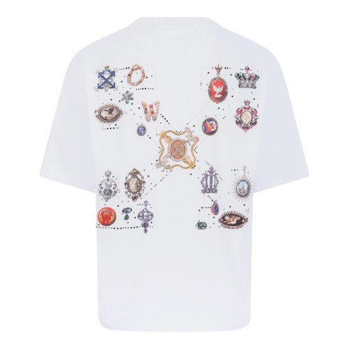 Off-White White Cotton Logo T-Shirt.