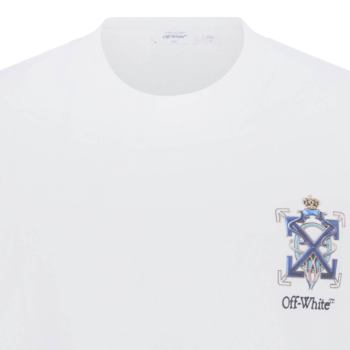 Off-White White Cotton Logo T-Shirt.
