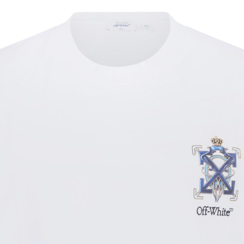 Off-White White Cotton Logo T-Shirt.