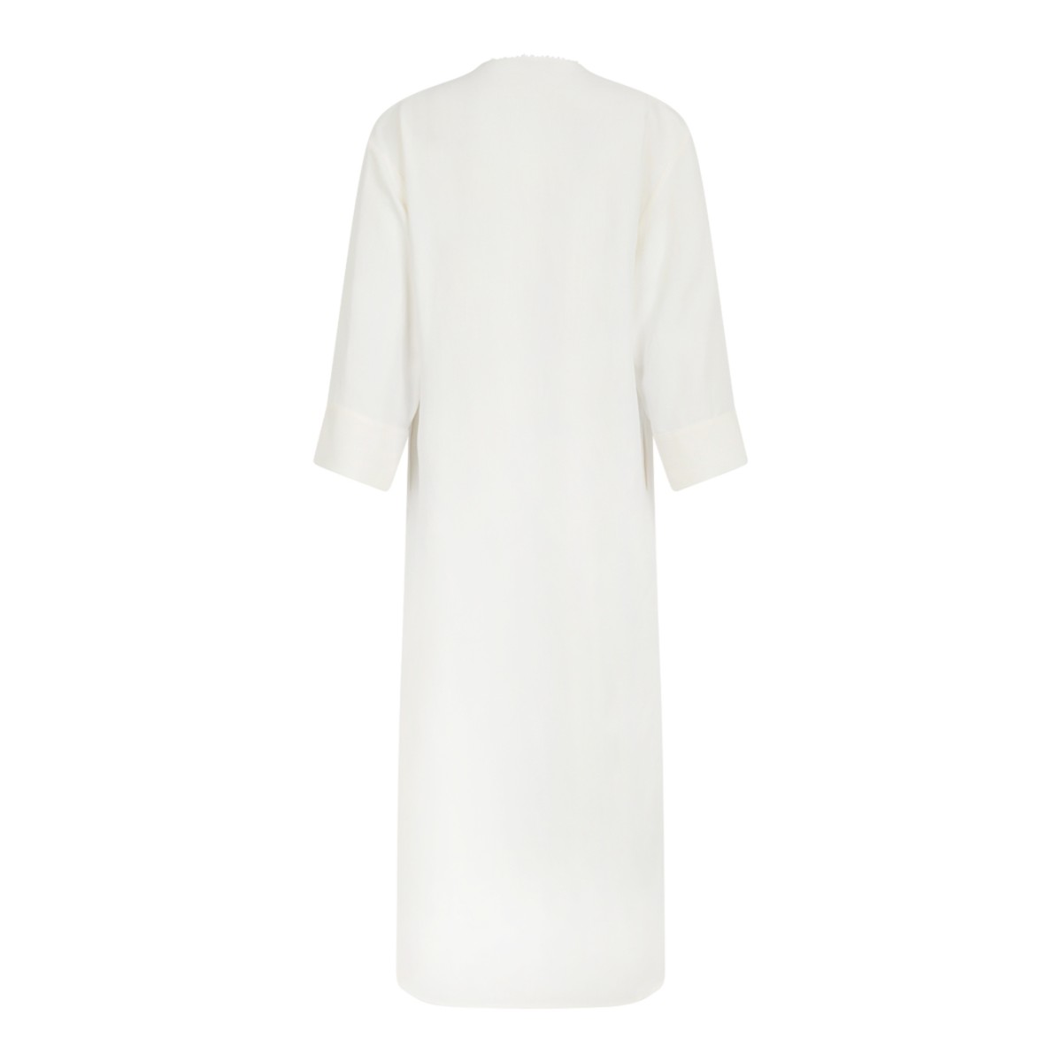 Fabiana Filippi White Layered Midi Dress.  