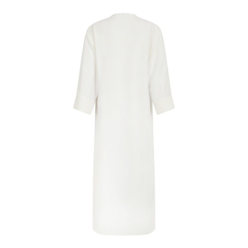 Fabiana Filippi White Layered Midi Dress.  