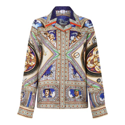 Casablanca Multicolor Printed Silk Shirt.