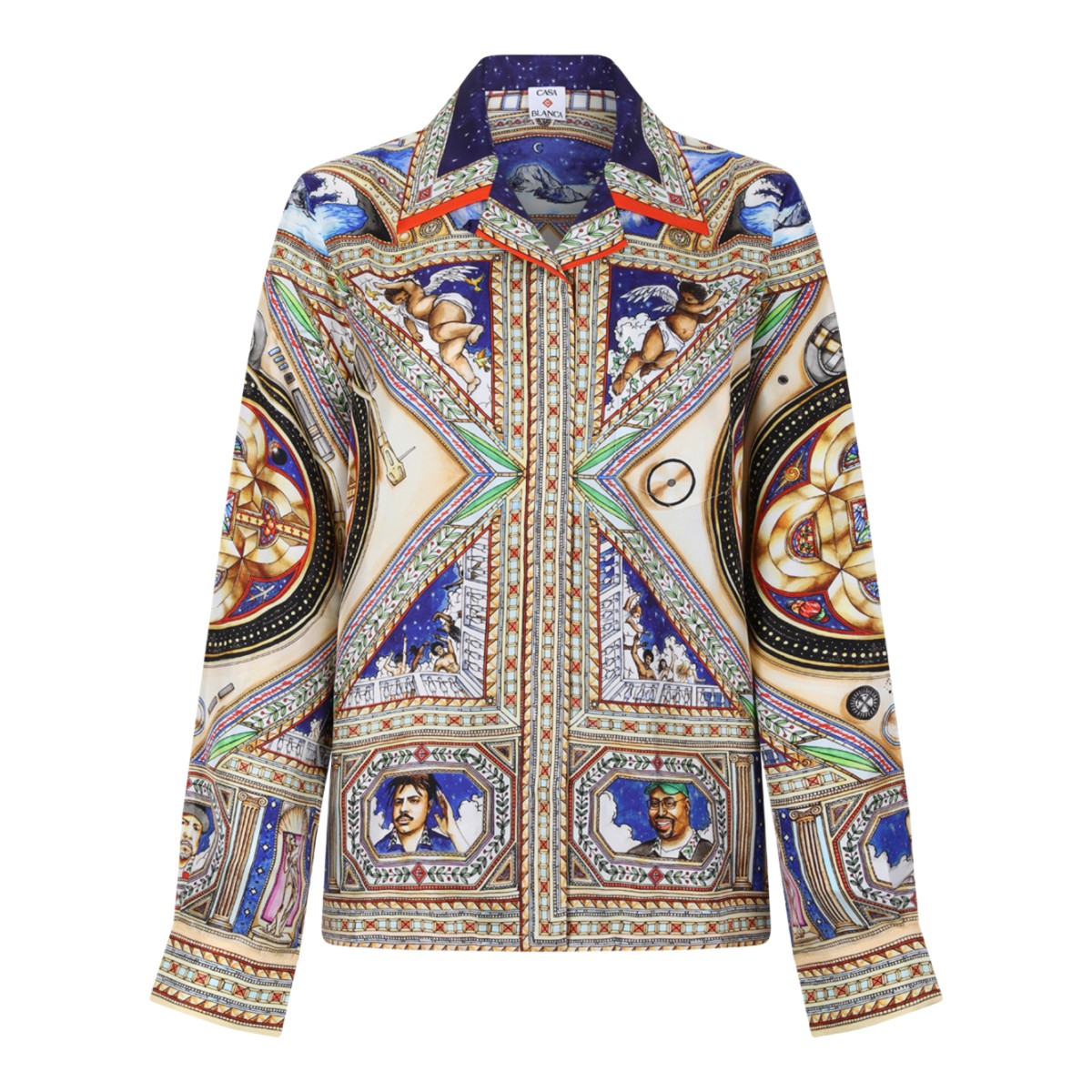Casablanca Multicolor Printed Silk Shirt.