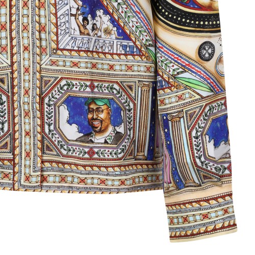 Casablanca Multicolor Printed Silk Shirt.