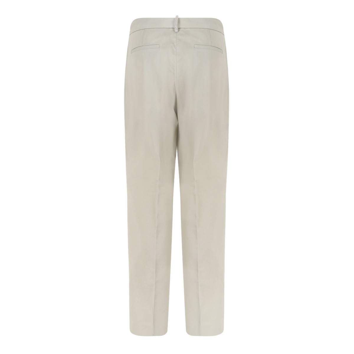 Fabiana Filippi Beige Tailored Straight-Leg Trousers.