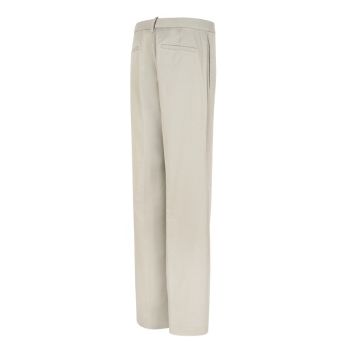 Fabiana Filippi Beige Tailored Straight-Leg Trousers.