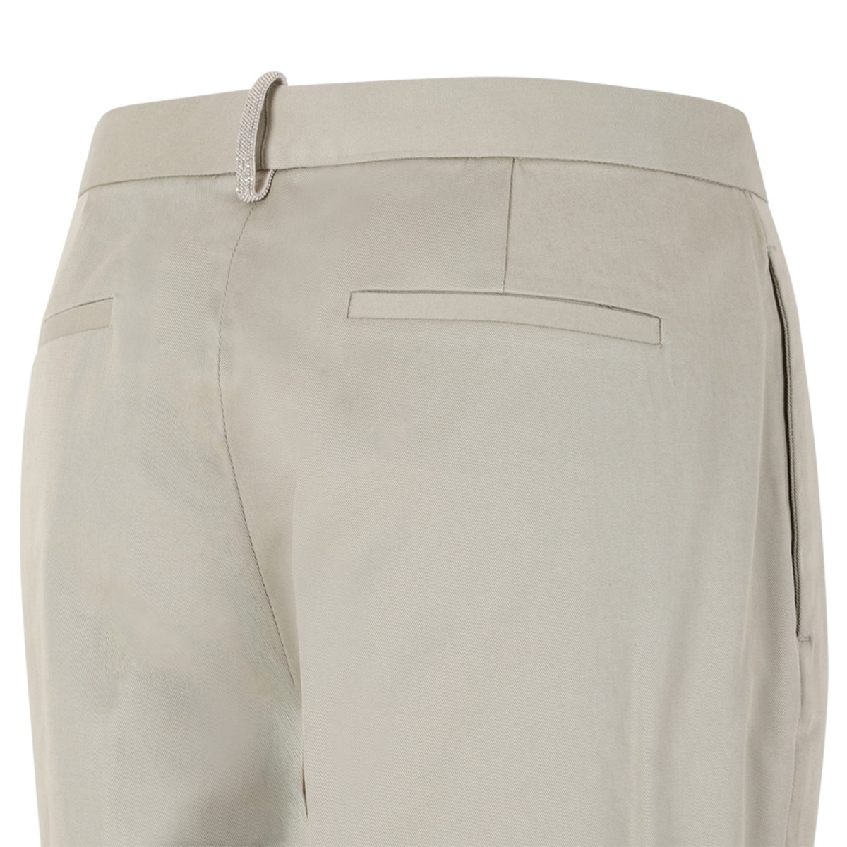 Fabiana Filippi Beige Tailored Straight-Leg Trousers.