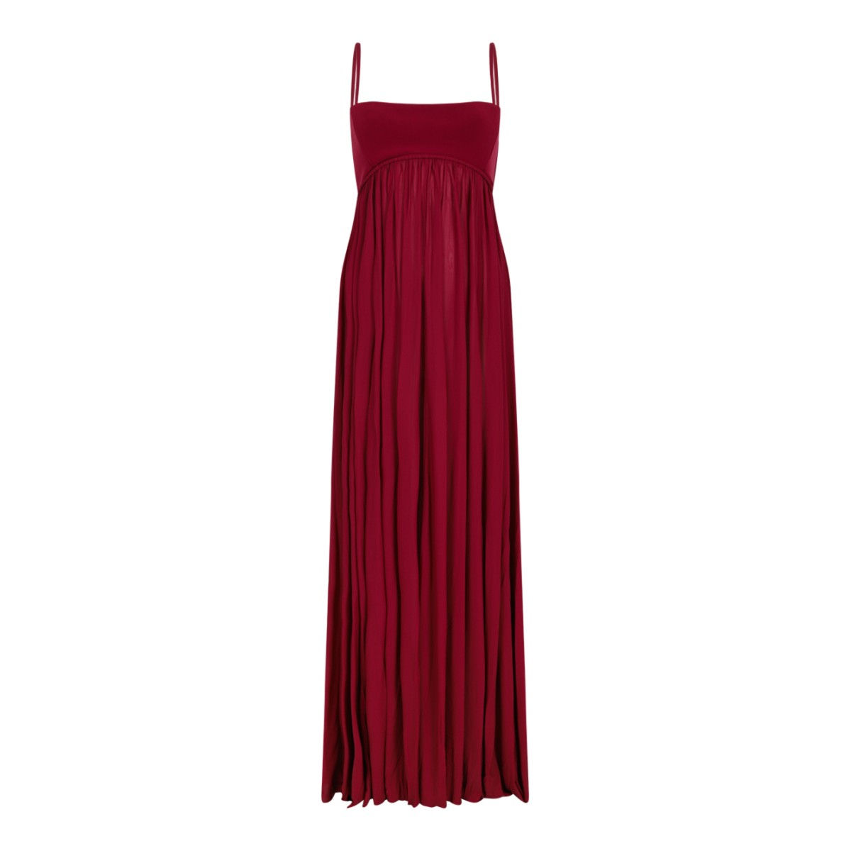Zimmermann Red Pleated Maxi Dress.