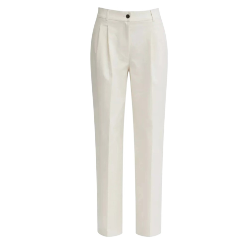 Calvin Klein White Tailored Straight-Leg Trousers.  