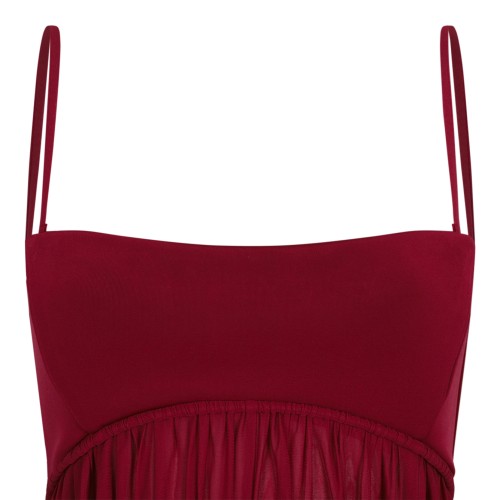 Zimmermann Red Pleated Maxi Dress.