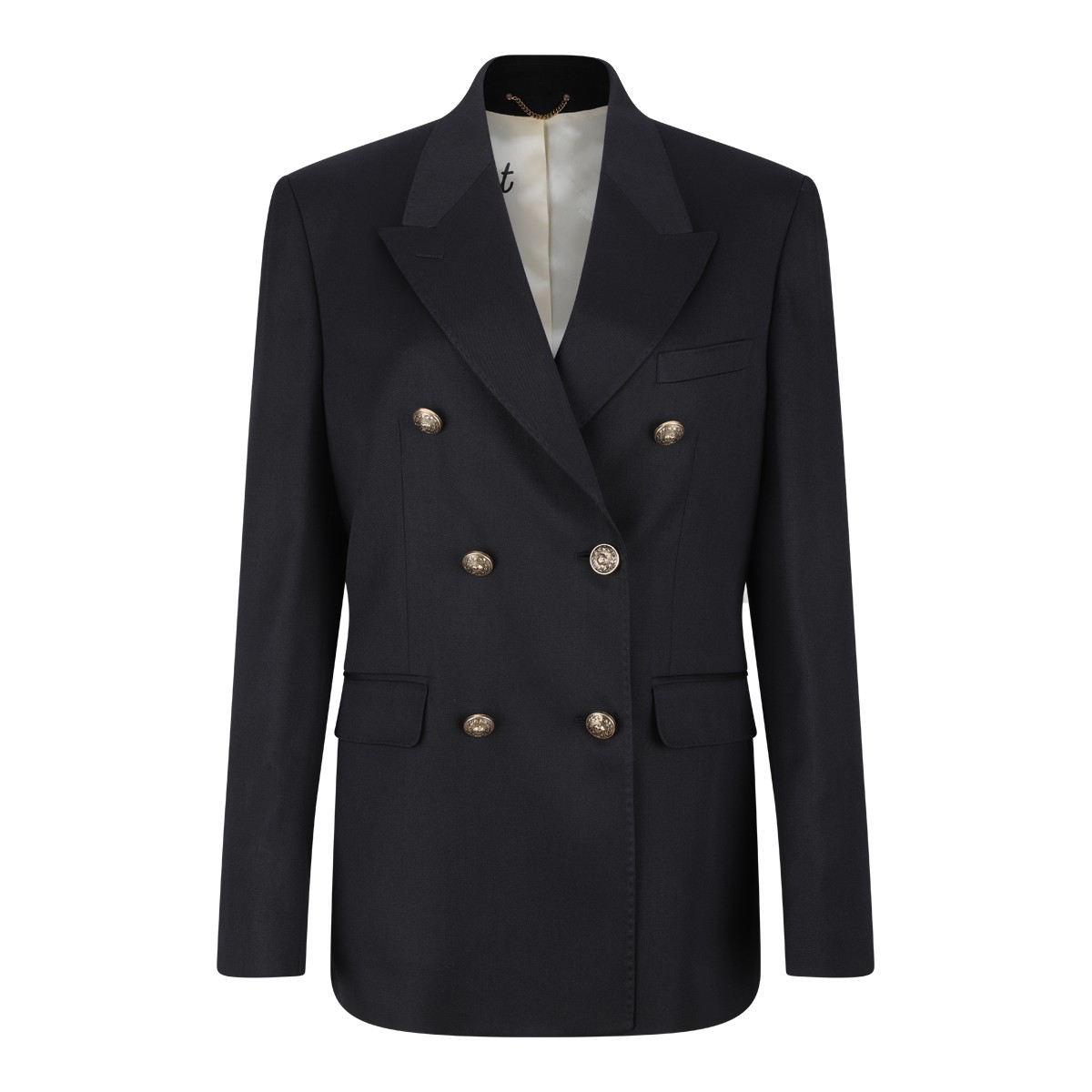 Golden Goose Navy Double-Breasted Tailored Blazer. 