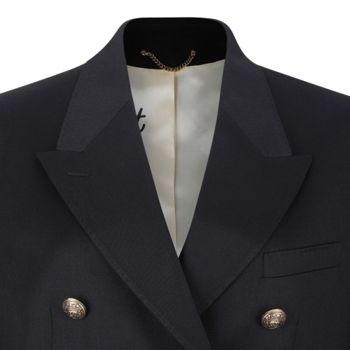 Golden Goose Navy Double-Breasted Tailored Blazer. 