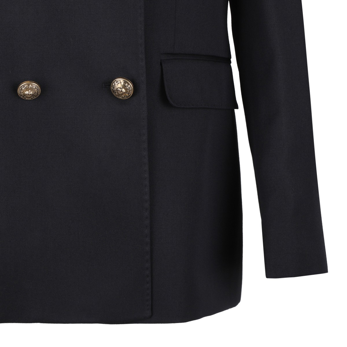 Golden Goose Navy Double-Breasted Tailored Blazer. 