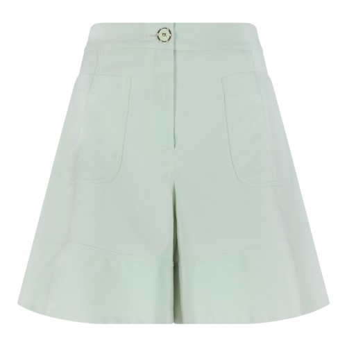 Genny Light Green A-Line Mini Skirt.