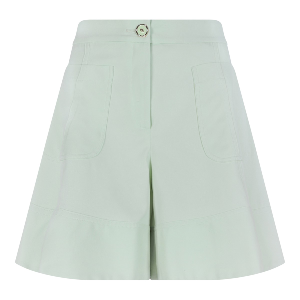 Genny Light Green A-Line Mini Skirt.