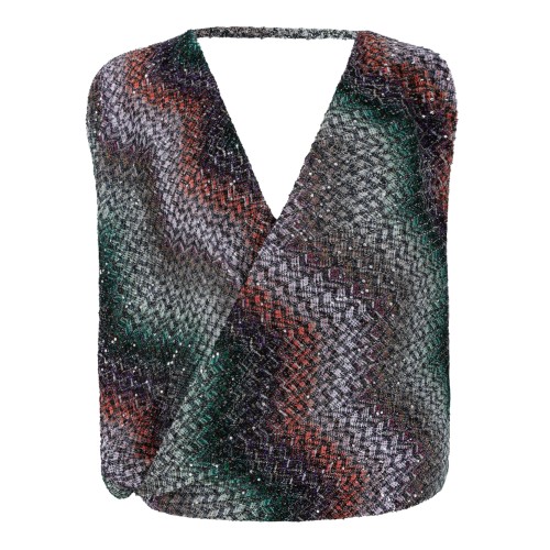 Missoni Multicolor Knit Sleeveless Top.