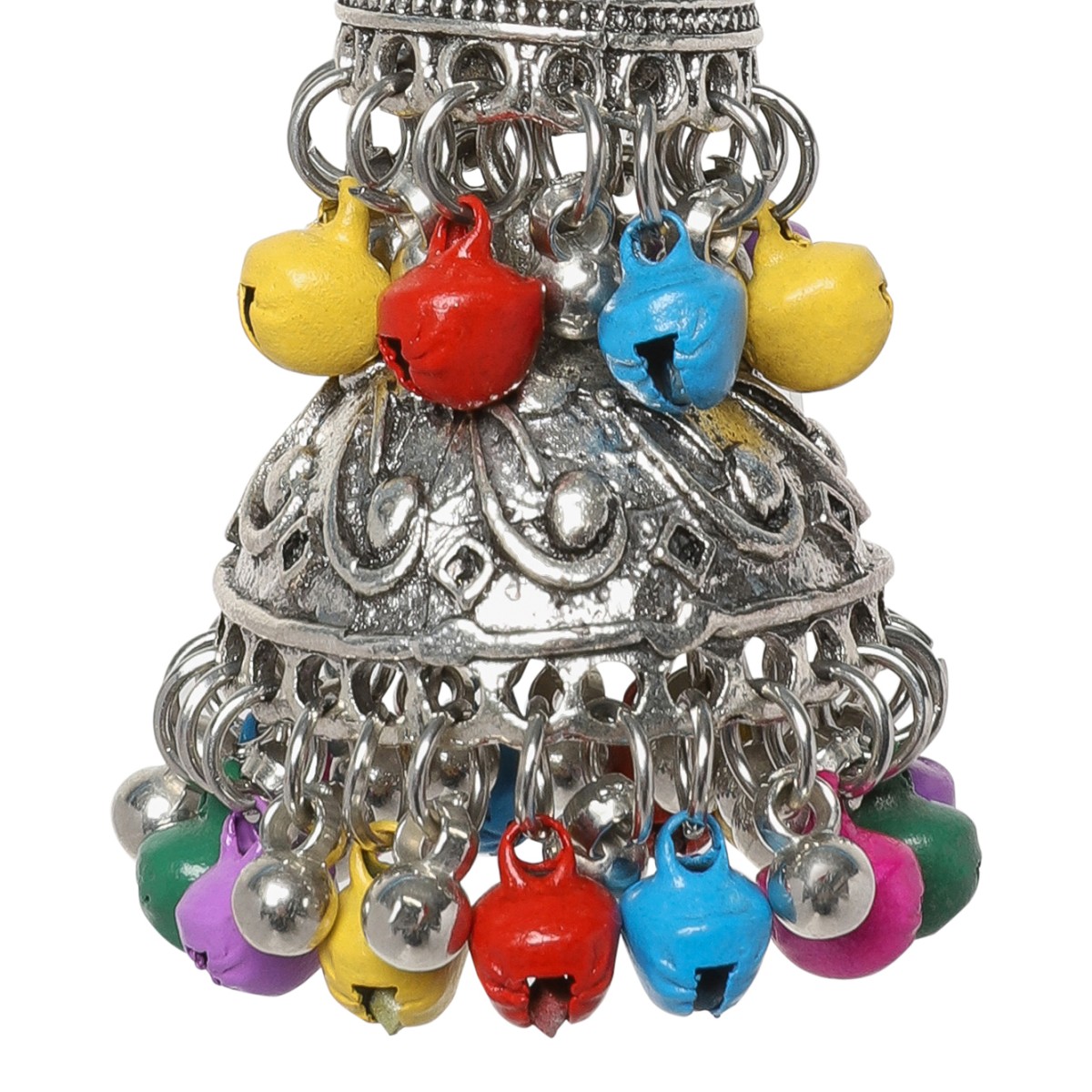 Hui Milano Silver-Tone Multicolor Beaded Drop Earrings.