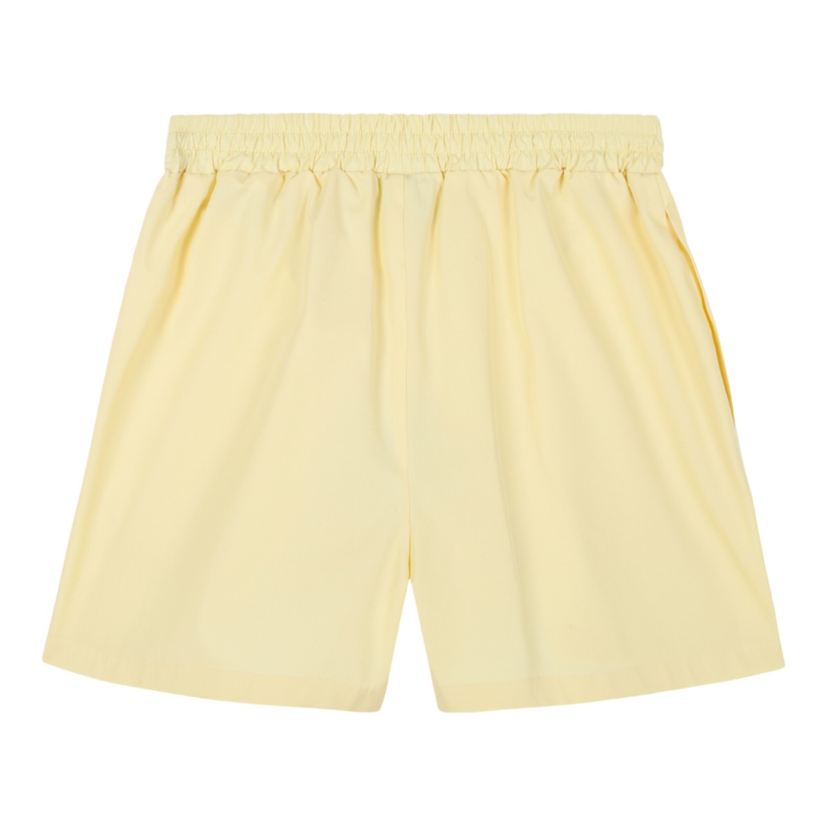 Fendi Yellow Cotton Shorts with Elastic Waist.