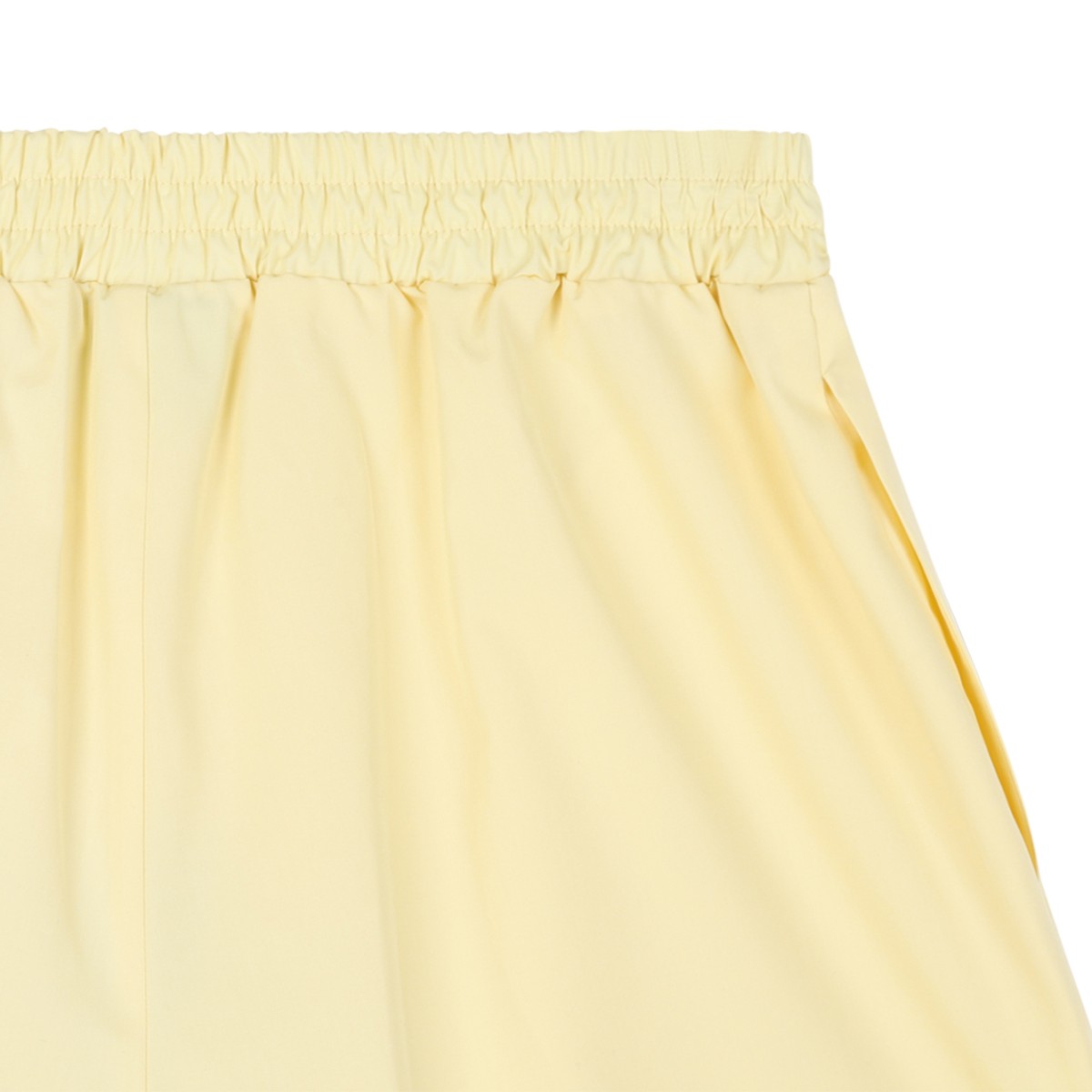 Fendi Yellow Cotton Shorts with Elastic Waist.