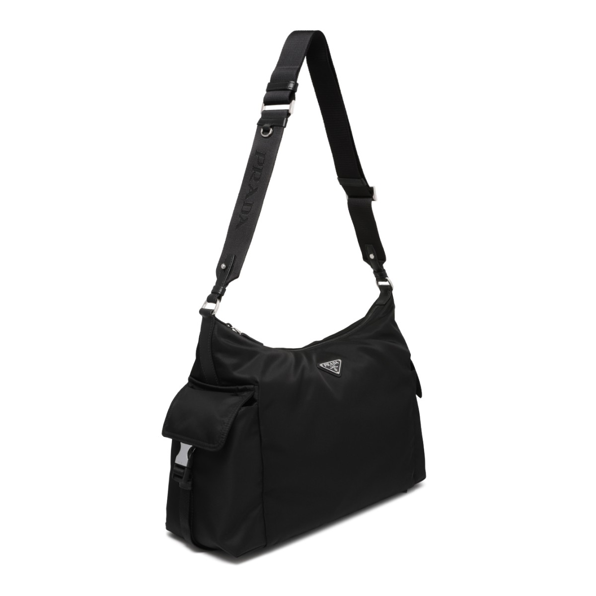 Prada Black Nylon Shoulder Bag.
