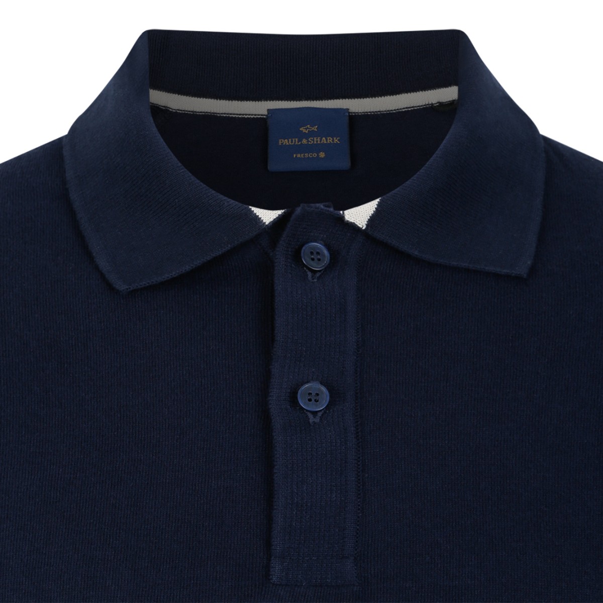 Paul & Shark Navy Cotton Polo Shirt.