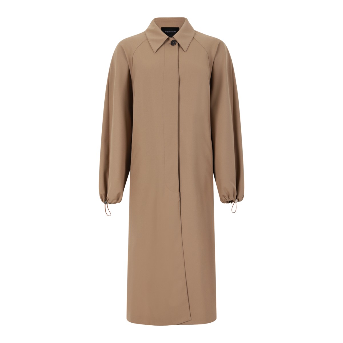 Fabiana Filippi Beige Oversized Shirt Dress. 