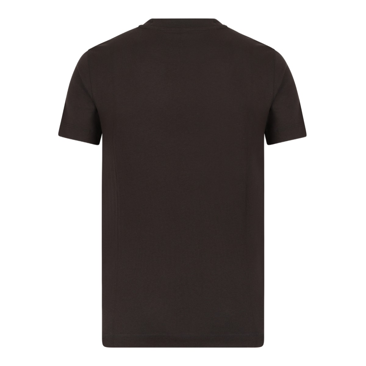 Burberry Dark Brown Cotton T-Shirt with Equestrian Knight Motif. 