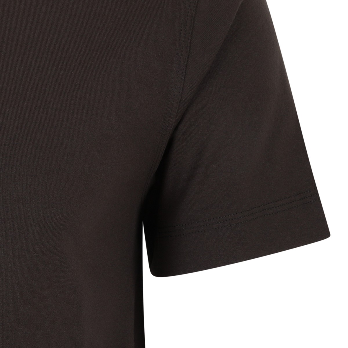 Burberry Dark Brown Cotton T-Shirt with Equestrian Knight Motif. 
