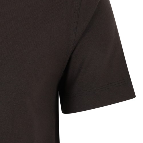 Burberry Dark Brown Cotton T-Shirt with Equestrian Knight Motif. 