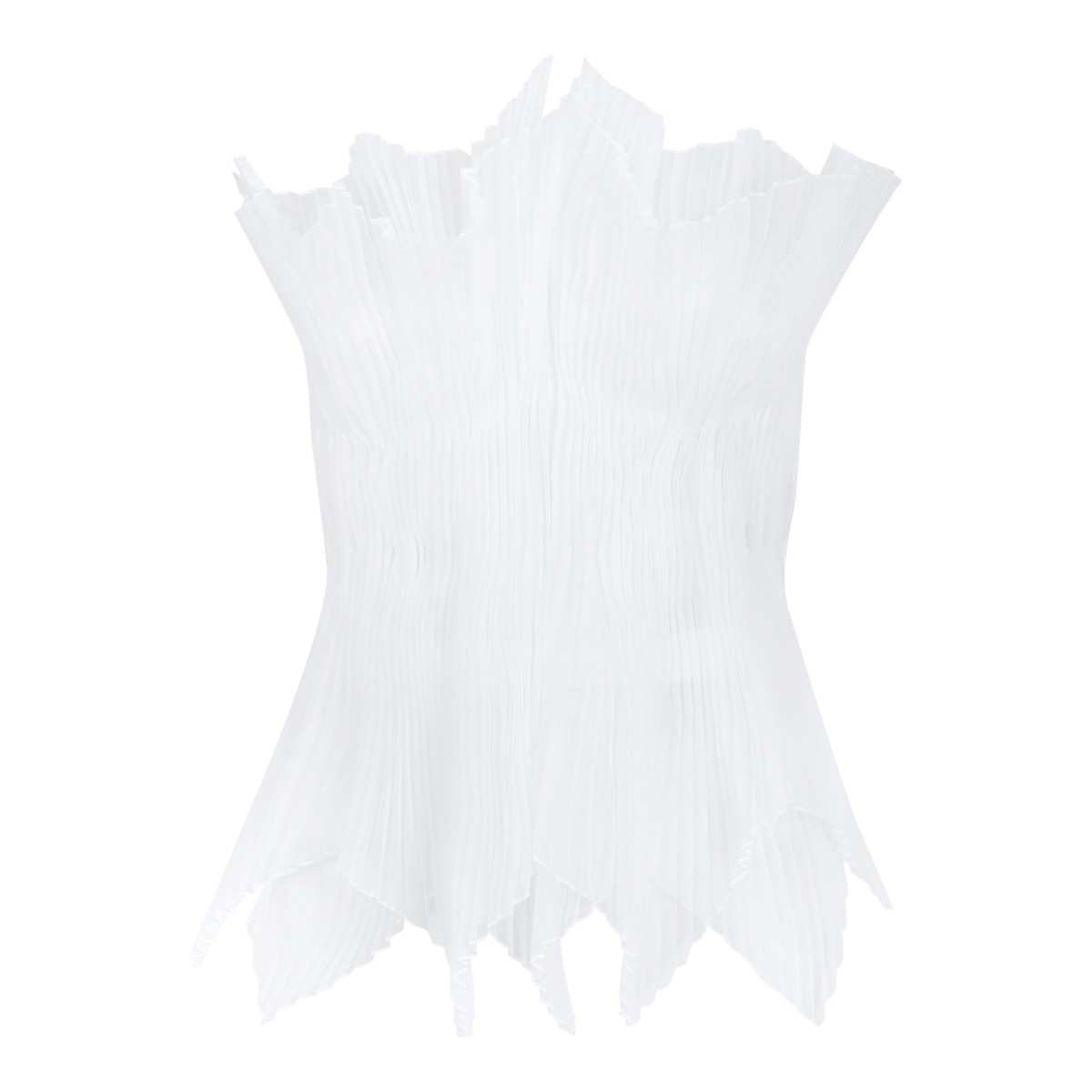 Genny White Draped Embellished Top.