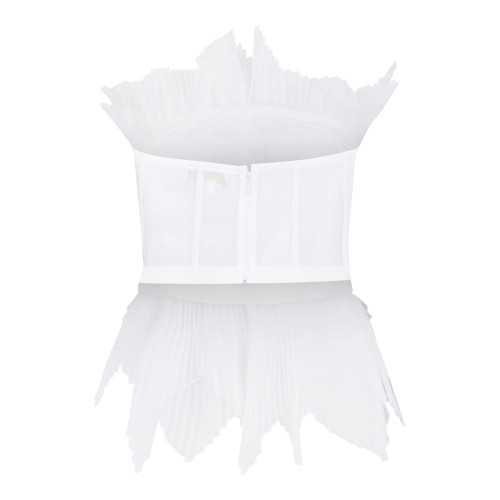 Genny White Draped Embellished Top. 2